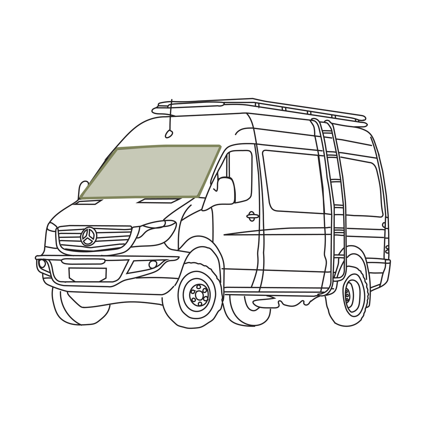 Mercedes Sprinter Stealth Front Windshield Cover VanEssential