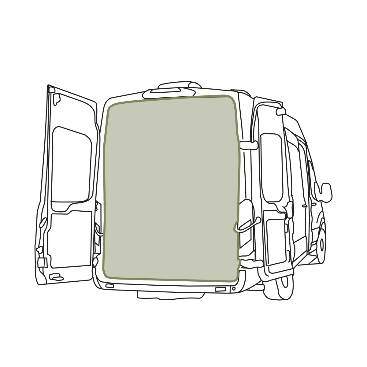 Ford Transit Bug Screen - Rear Door VanEssential