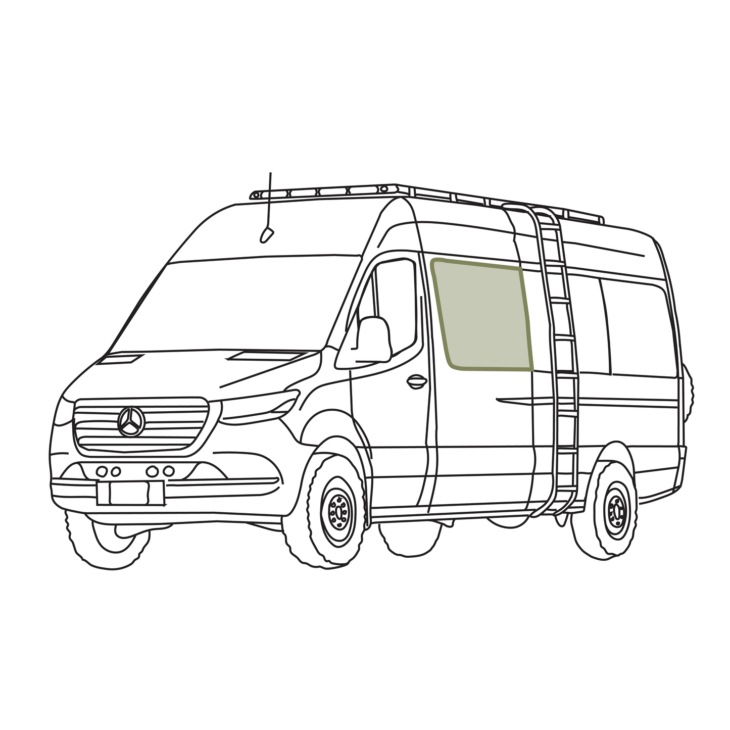 Mercedes Sprinter Stealth Crew Window Cover VanEssential