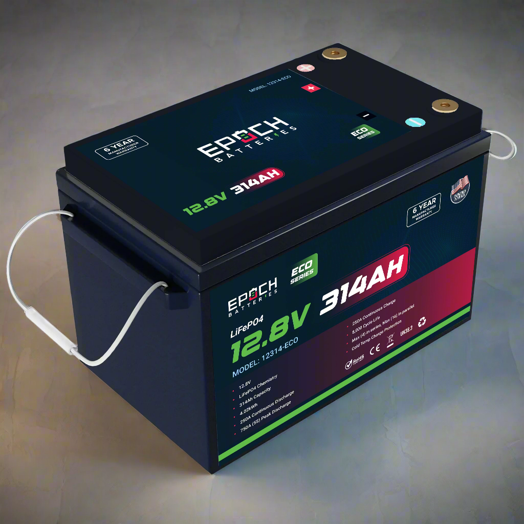 12V 314Ah Eco Series LiFePO4 Battery (4.02kWh) Epoch Batteries