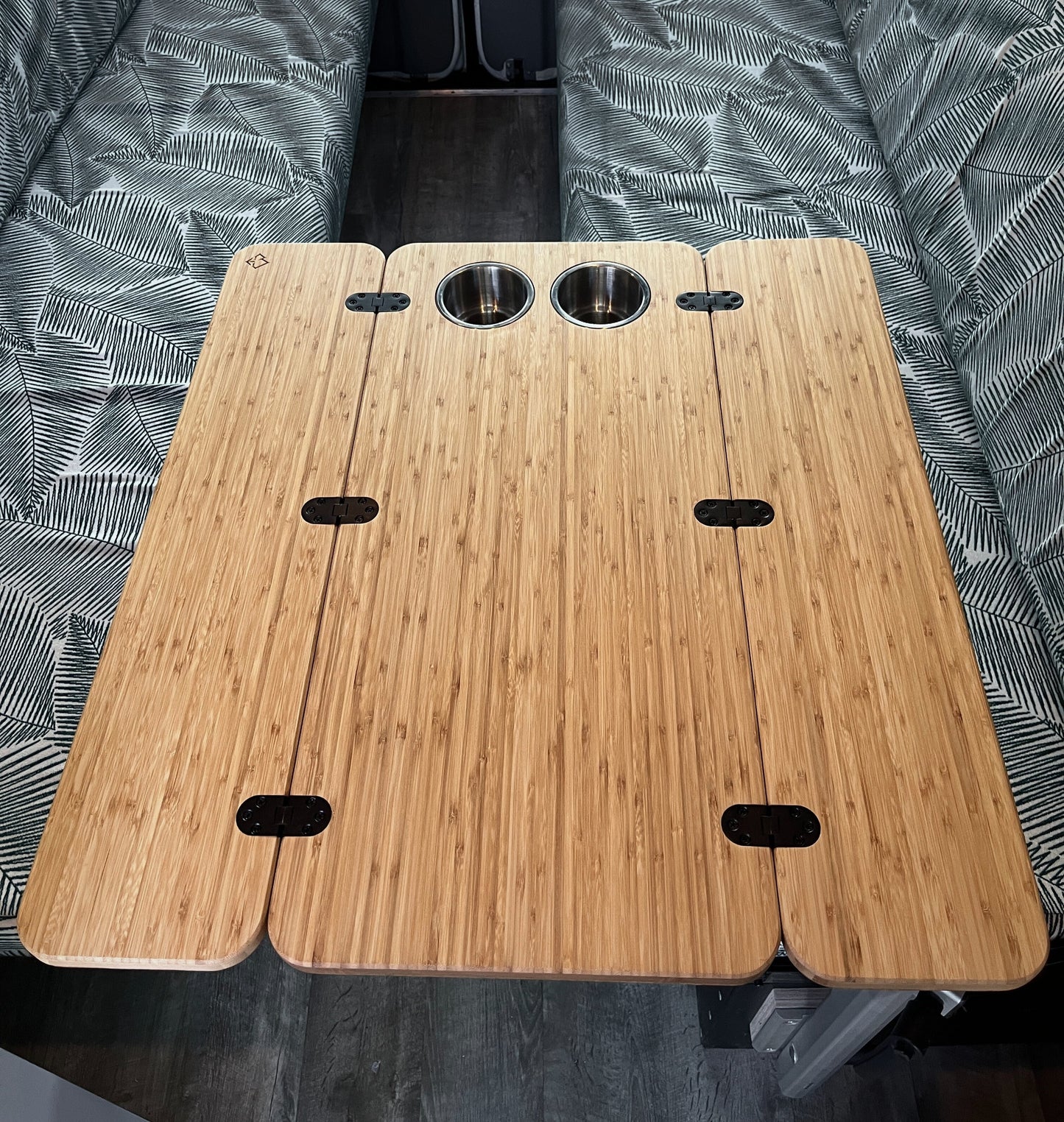 The Elite Bamboo Table 3/4" Thick For Camper Vans and RVs