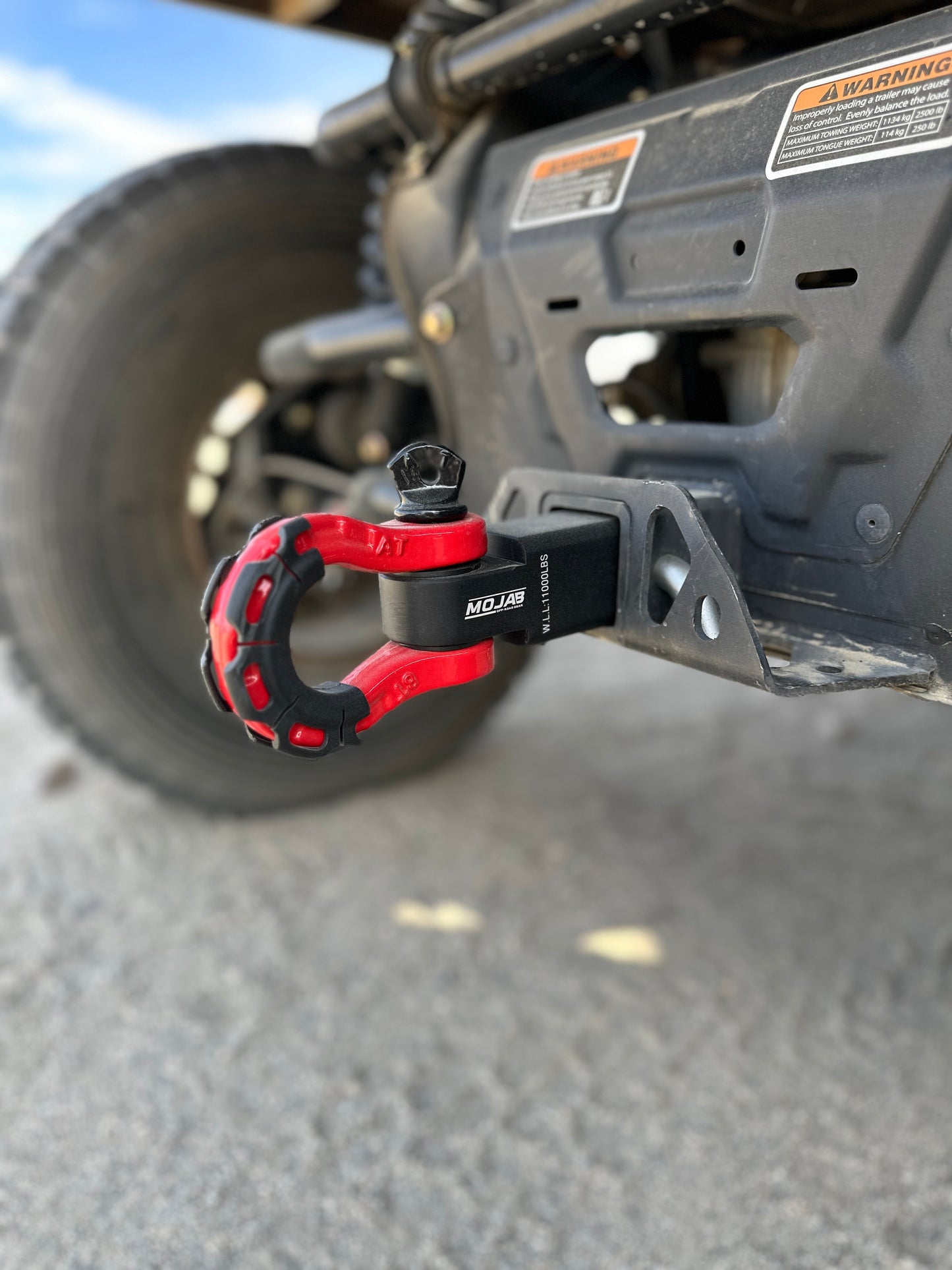 2'' Aluminum Hitch Receiver with Steel D-Shackle (LIFETIME WARRANTY)