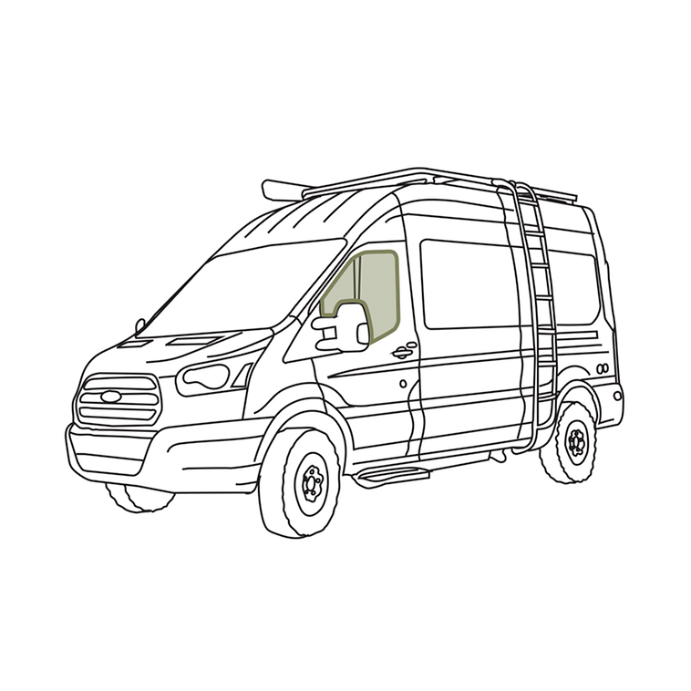 Ford Transit Reflective Front Door Window Covers (Pair) VanEssential