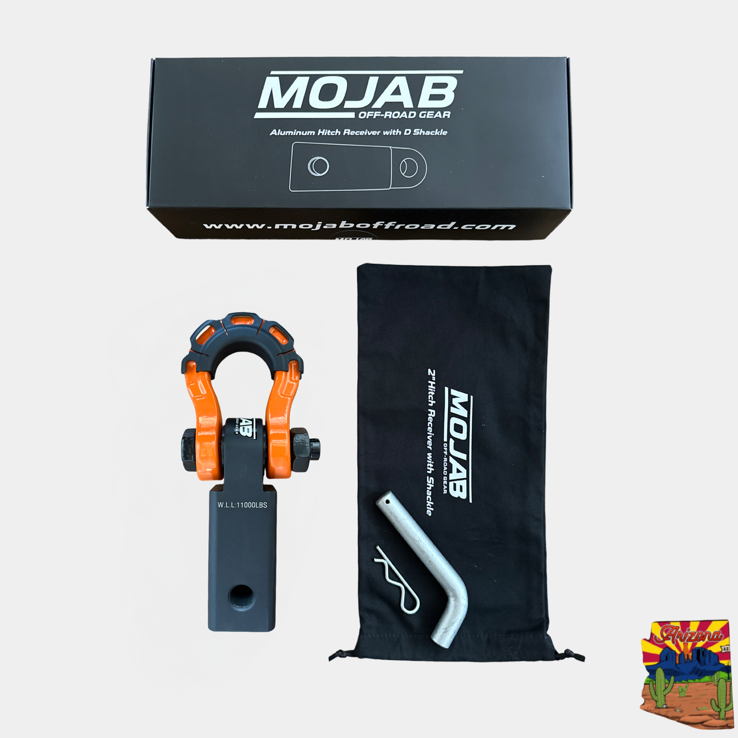 2'' Aluminum Hitch Receiver with Steel D-Shackle (LIFETIME WARRANTY)