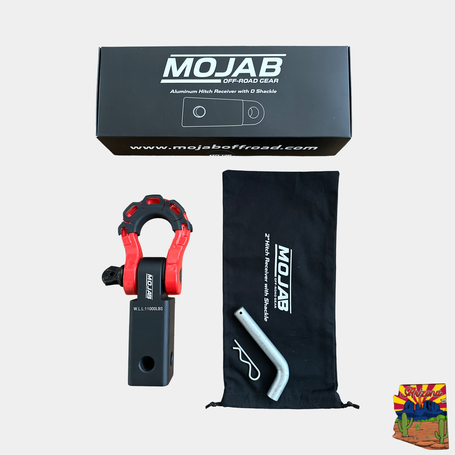 2'' Aluminum Hitch Receiver with Steel D-Shackle (LIFETIME WARRANTY)