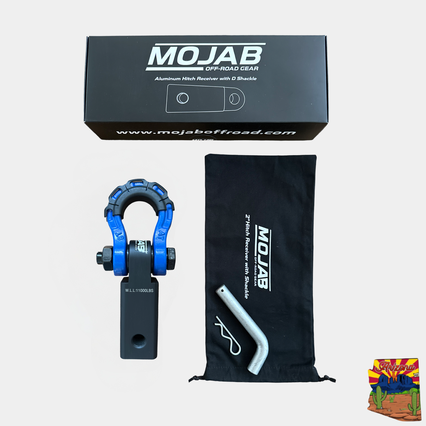 2'' Aluminum Hitch Receiver with Steel D-Shackle (LIFETIME WARRANTY)