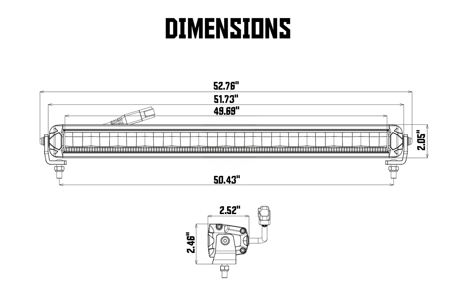 50 Inch Slim LED Light Bar 2.0 – Dual DRL & IP69K Orion Van Gear