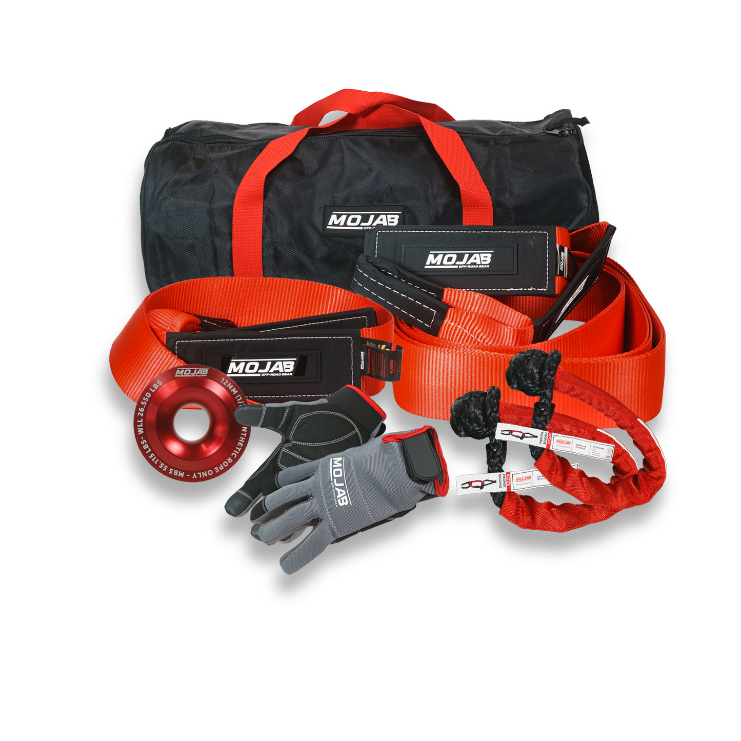 Premium Recovery Kit ( 6 items + 6 Storage bag + 2 Velcro tape) *Lifetime Warranty MOJAB OFFROAD