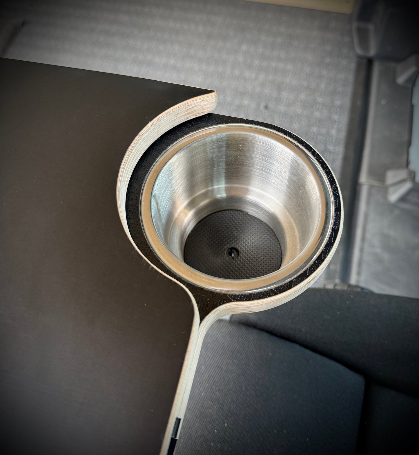 Hex-Duo Folding Black Hex Lagun Table 3/4" For Camper Vans and RVs