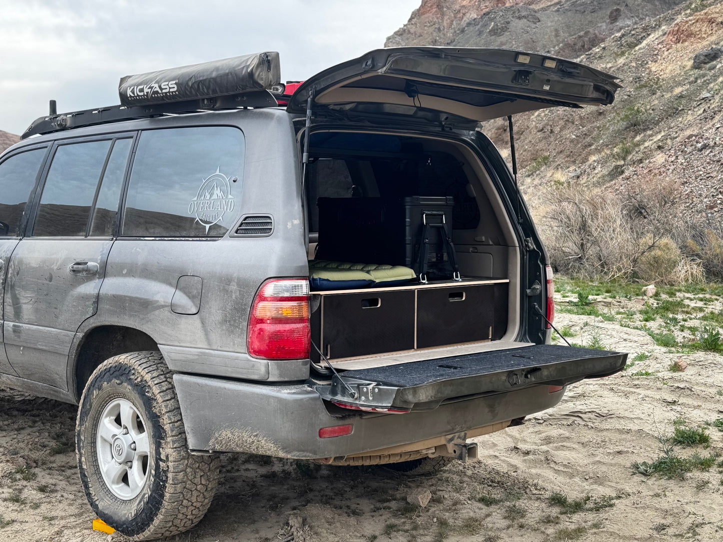 Land Cruiser 100 | Dual Drawer Storage System & Bed Platform | 1998–2007 Toyota Solid Wood Worx