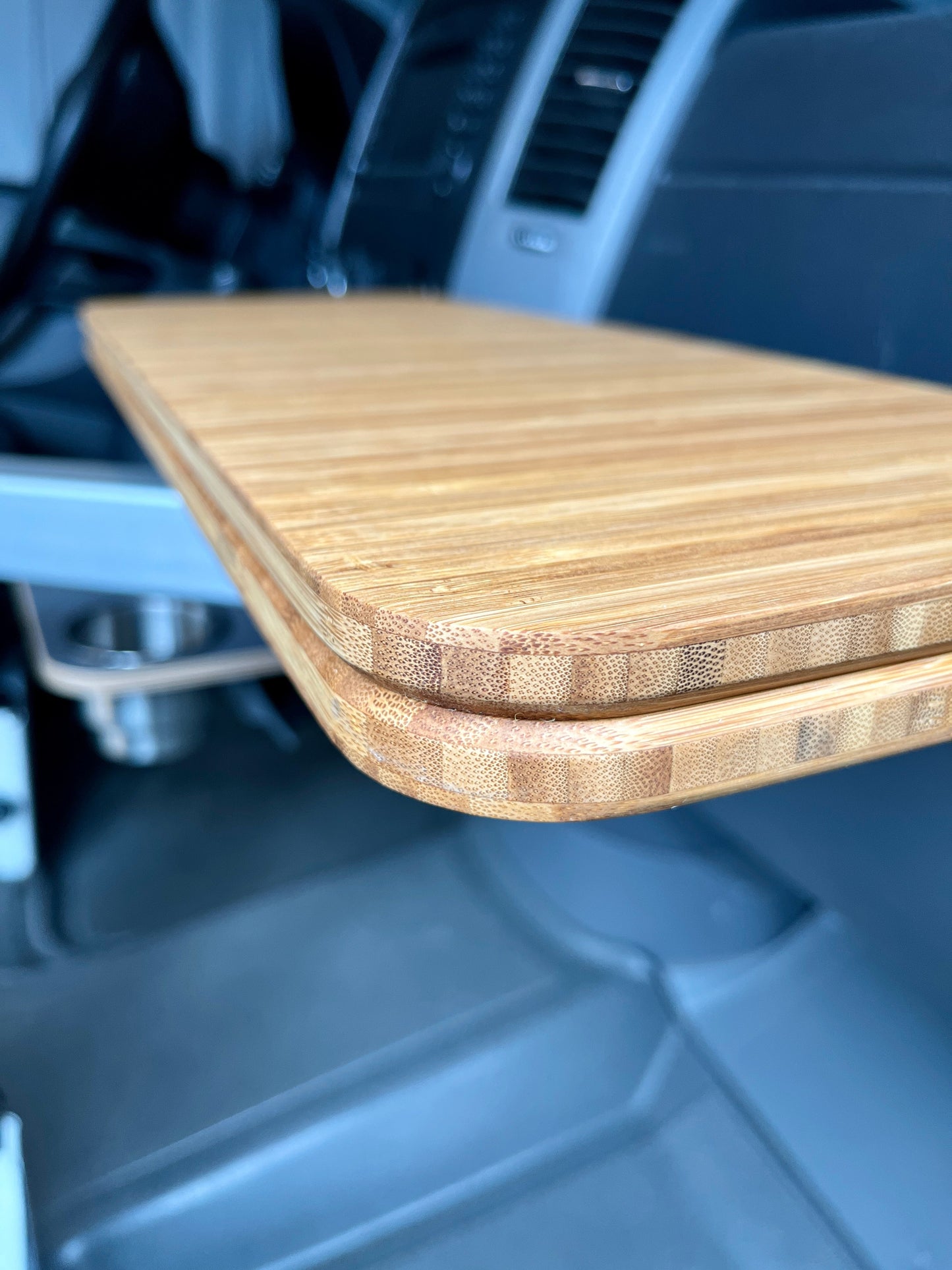Slim Half Folding Bamboo Lagun Table 1/2" Thick For Camper Vans and RVs Weekender Outdoors