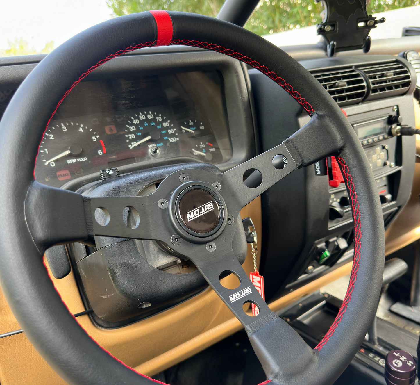 13.5'' MOJAB Deep Dish Steering Wheel Leather/Suede