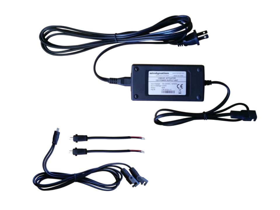 Linear Actuator or DC Motor Power Supply + DPDT Wireless Remote Control Up Down Switch + Wiring