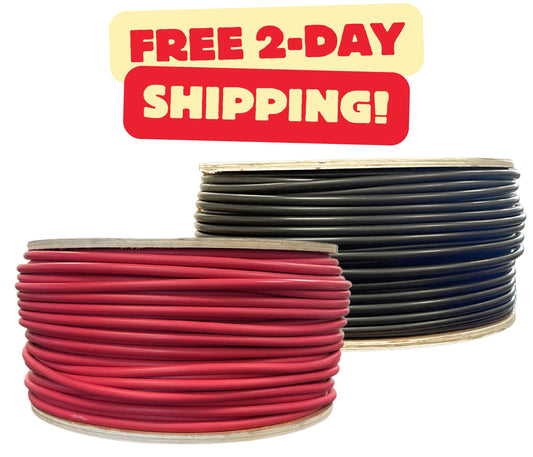 500 Foot Spool 12 Gauge 12 AWG Solar Panel Extension Cable Wire Black or Red Pure Copper