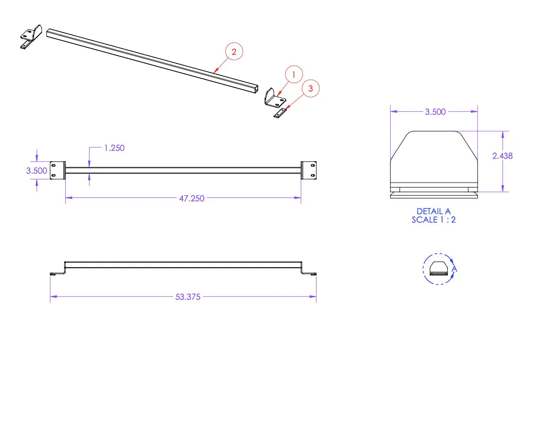 Solar Bars 2007+ Sprinter Roof Rails Van Wife Components