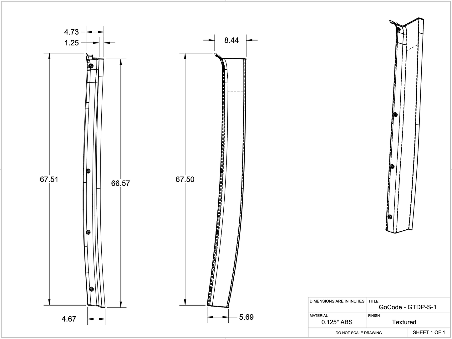 Mercedes Sprinter D-Pillar Trim Kit (Rear Door Threshold)