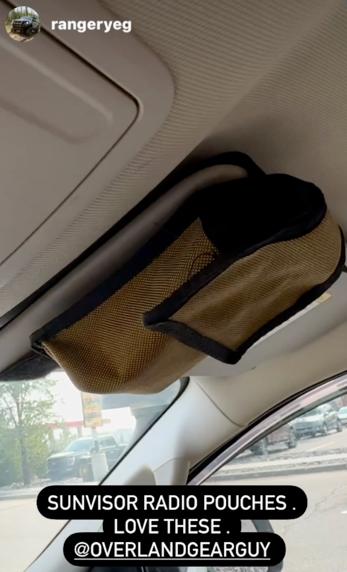 Sun Visor Radio Pouch Overland Gear Guy