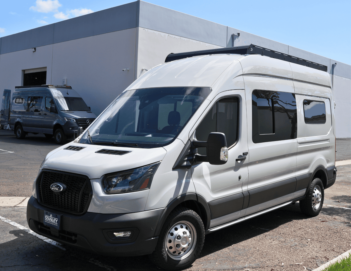 TRANSIT VAN 148" HIGH ROOF STRATA ROOF RACK White Top Adventures