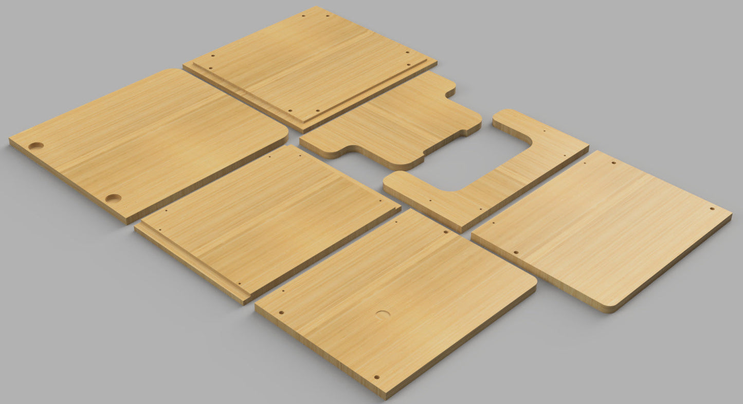 Porta Potti 345/135 Bamboo Toilet Lift top Cabinet Flat Pack Kit
