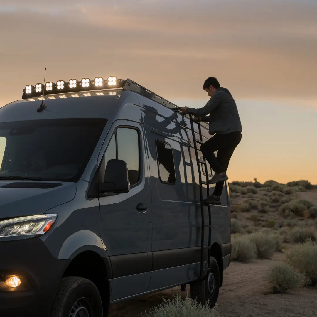 SPRINTER HIGH ROOF SIDE LADDER White Top Adventures