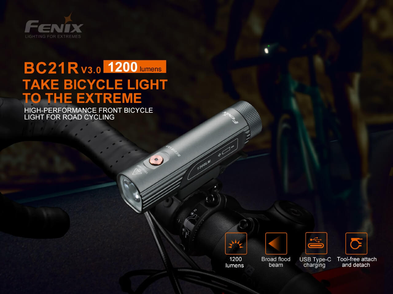 Fenix BC21R V3.0 LED Bike Light - Discontinued
