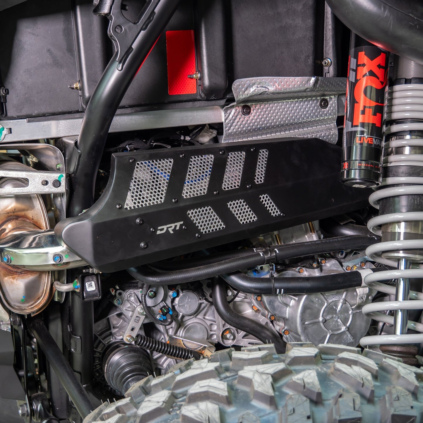 DRT RZR Pro XP / Turbo R 2022+ Aluminum Headpipe Shield Dunes 2 Dezert SXS
