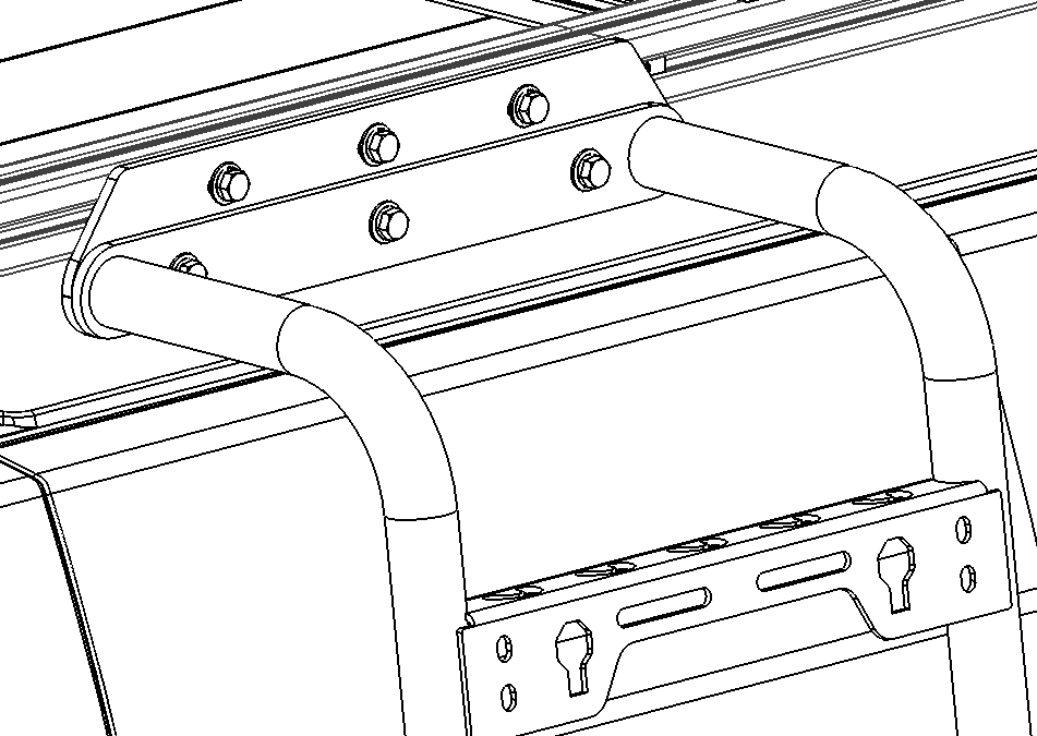 Transit Standard Roof Rack Ladder Adapter Unaka Gear Co.
