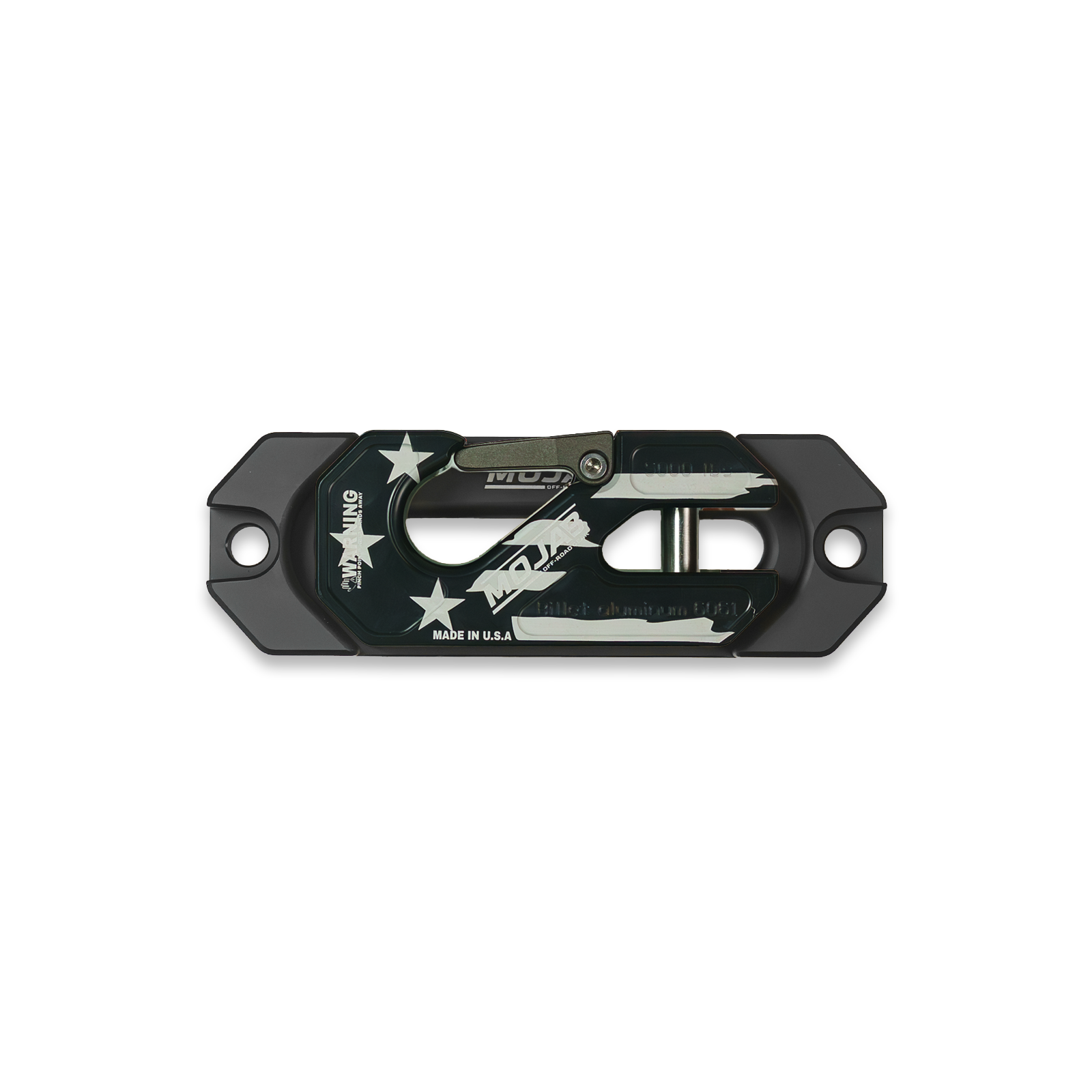 Side By Side / UTV Aluminum Recessed Winch Shackle with Fairlead Kit. (LIFE TIME WARRANTY*) MOJAB OFFROAD