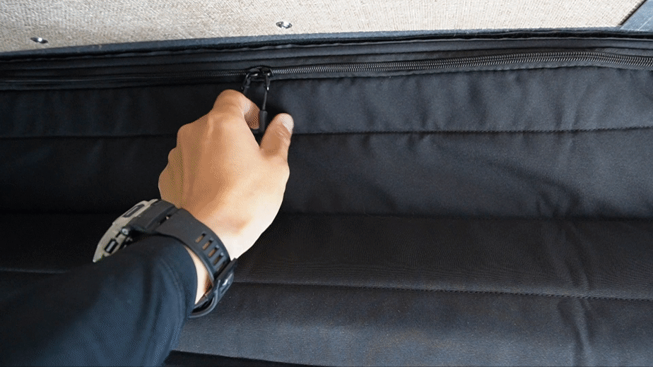 SPRINTER HEADLINER SHELF INCLUDES CURTAIN ROD AND LINER 2007-2018 White Top Adventures