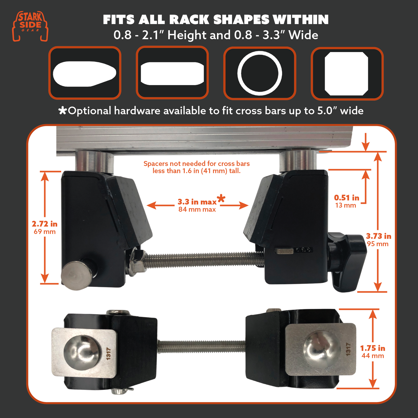 The Slipstream - Quick Release Tent Mounts (Option B) Vanultra