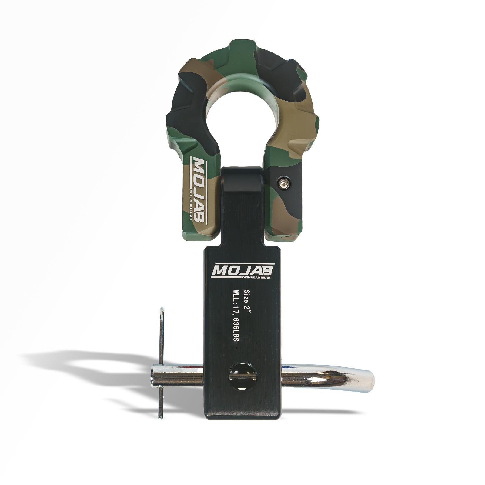 2'' Aluminum Hitch Receiver with Aluminum D-Shackle 9T-Ceramic coated (Lifetime Warranty)Expected delivery W/C May 25th MOJAB OFFROAD
