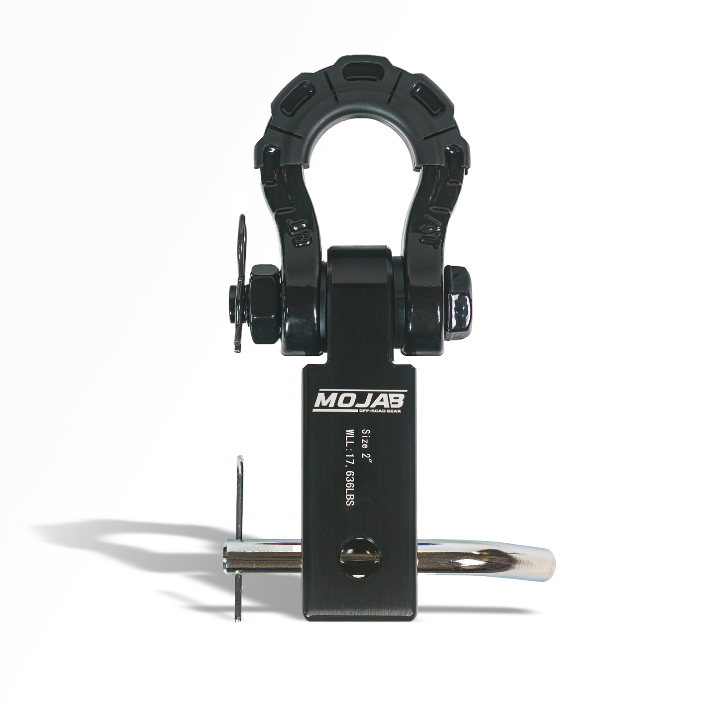 2'' Aluminum Hitch Receiver with Steel D-Shackle (LIFETIME WARRANTY) Expected delivery W/C May 25th MOJAB OFFROAD