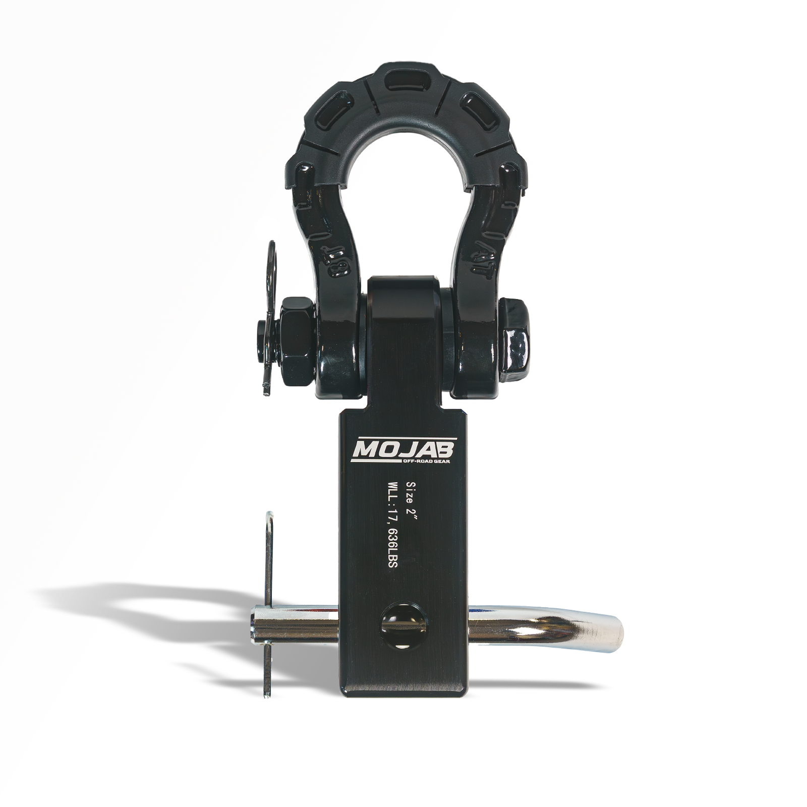 2'' Aluminum Hitch Receiver with Steel D-Shackle (LIFETIME WARRANTY) Expected delivery W/C May 25th MOJAB OFFROAD