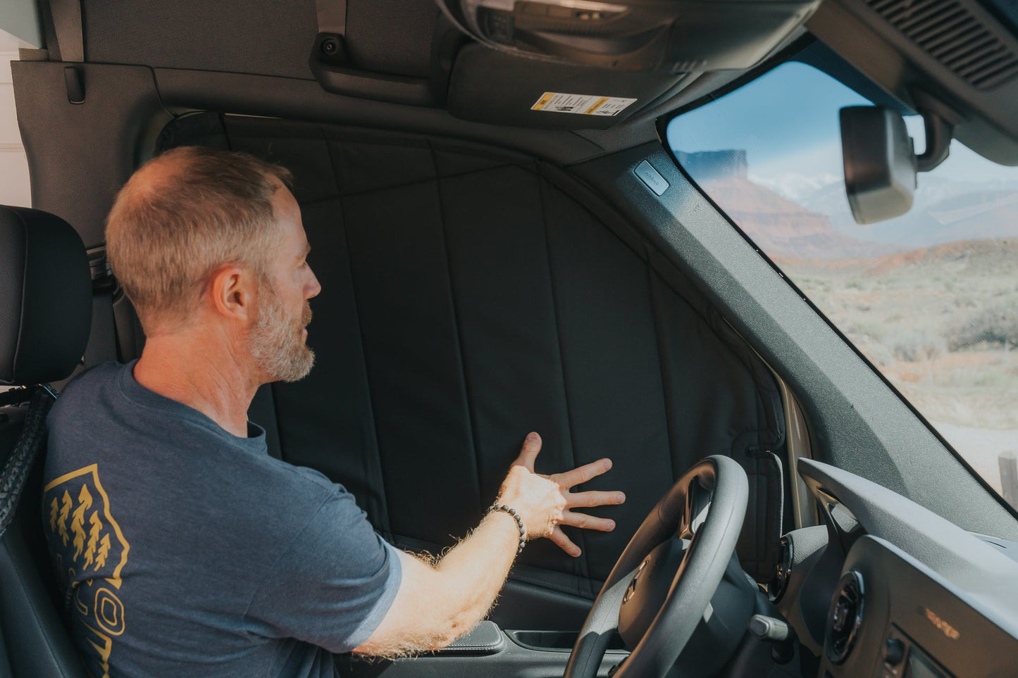 Mercedes Sprinter Stealth Front Door Window Covers (Pair) VanEssential
