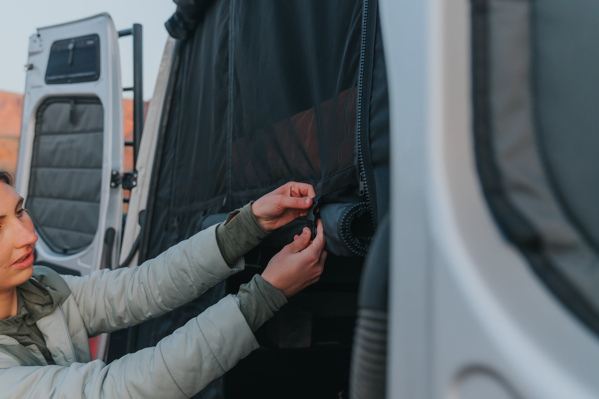 Mercedes Sprinter Bug Screen - Rear Door VanEssential