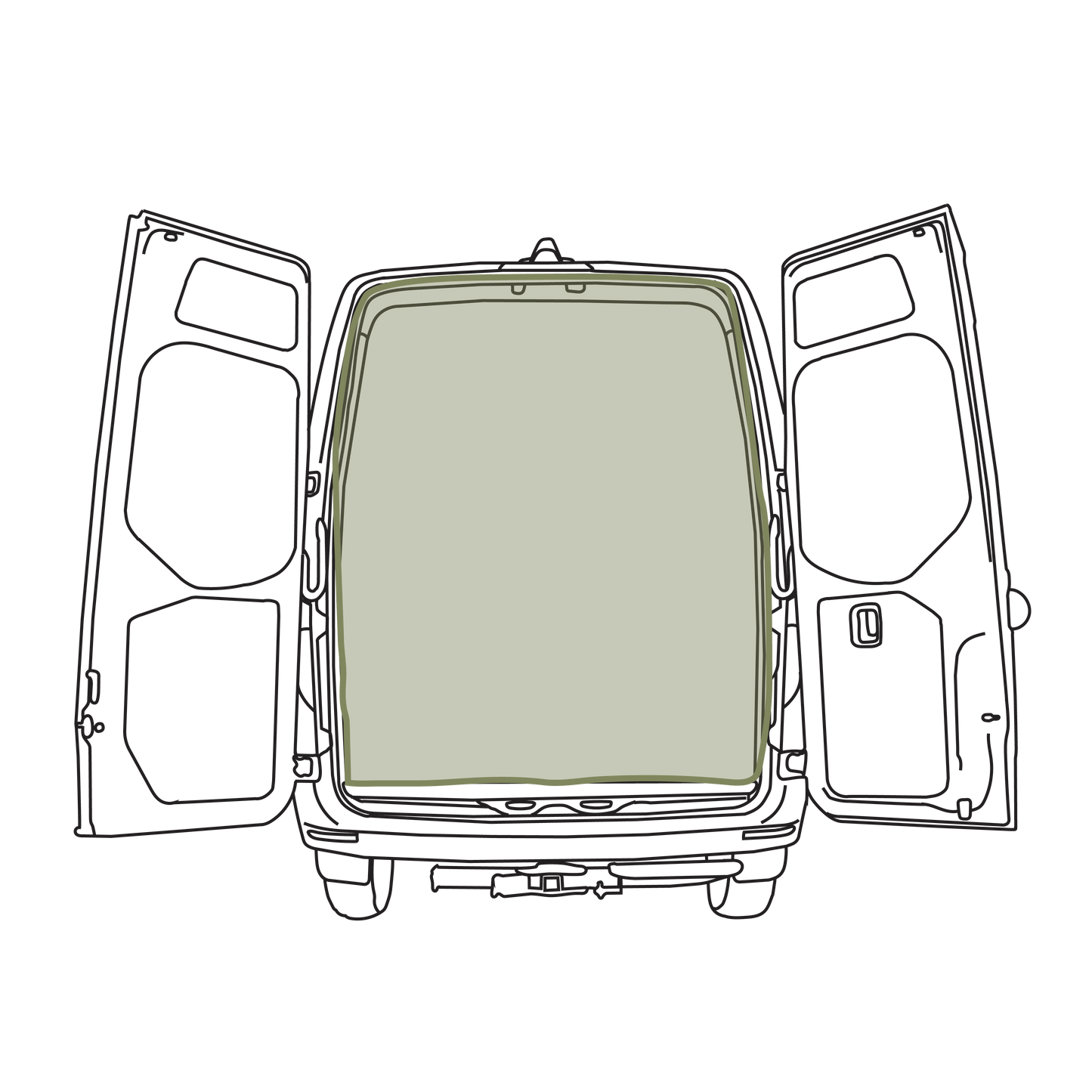 Mercedes Sprinter Bug Screen - Rear Door VanEssential