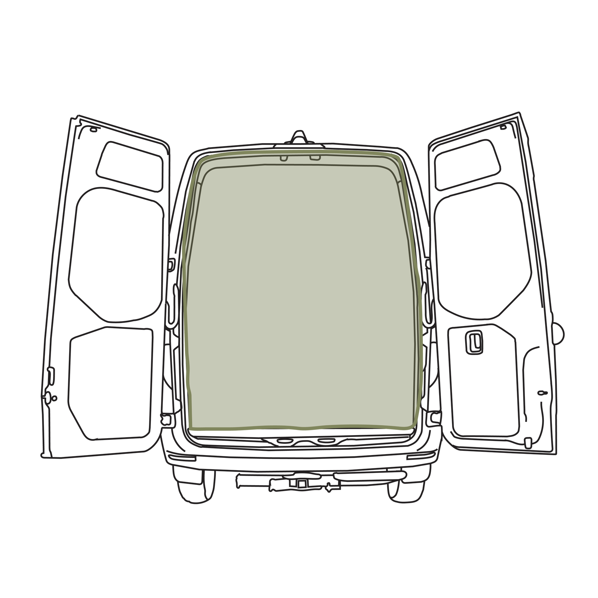 Mercedes Sprinter Bug Screen - Rear Door VanEssential