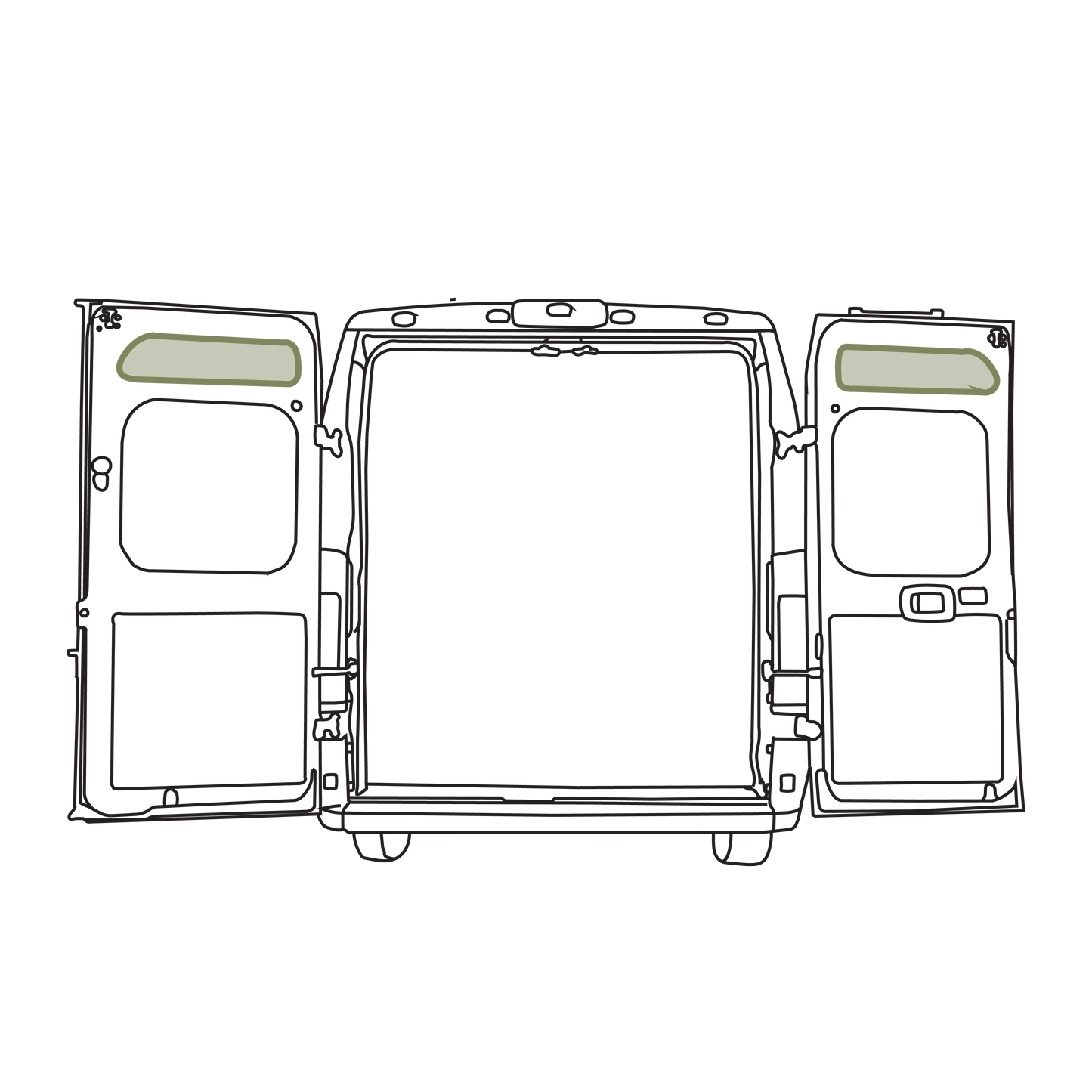 Ram Promaster Upper Rear Door Storage Panels (Pair) VanEssential