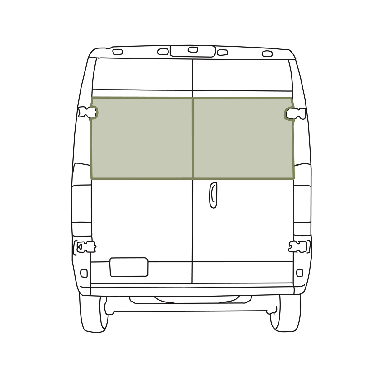 Ram Promaster Stealth Rear Door Window Covers (Pair) VanEssential
