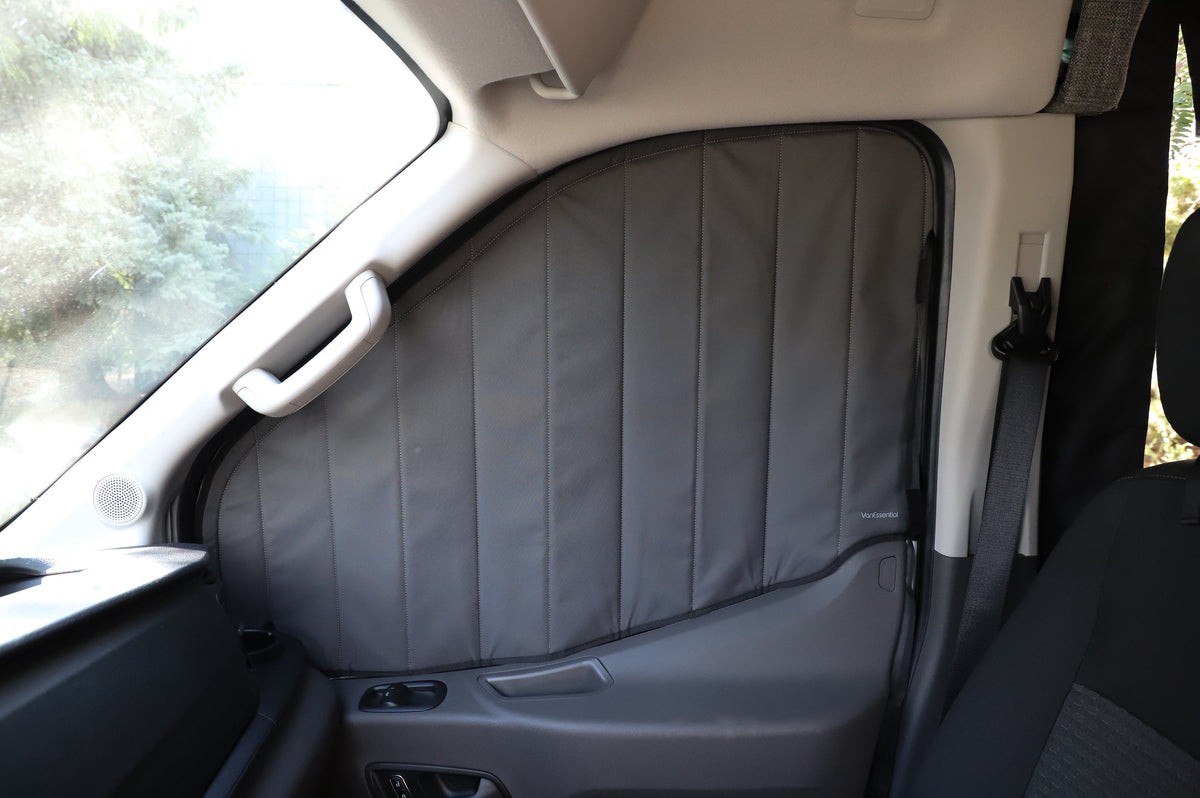 Ford Transit Stealth Front Door Window Covers (Pair) VanEssential