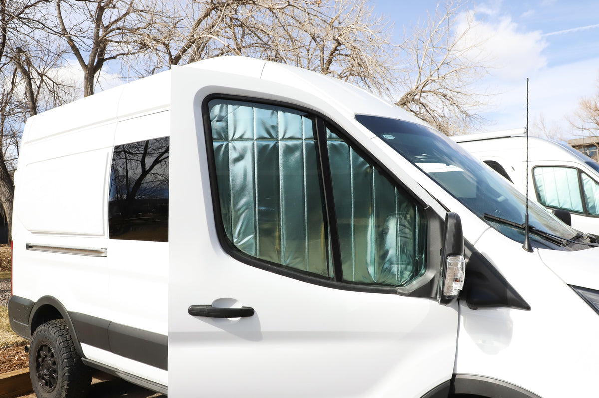 Ford Transit Reflective Front Door Window Covers (Pair) VanEssential