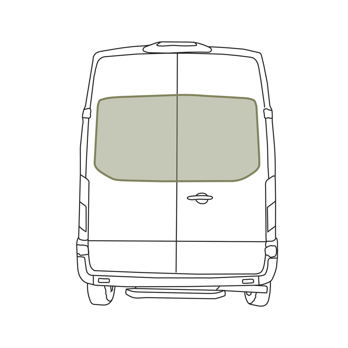 Ford Transit Stealth Rear Door Window Covers (Pair) VanEssential