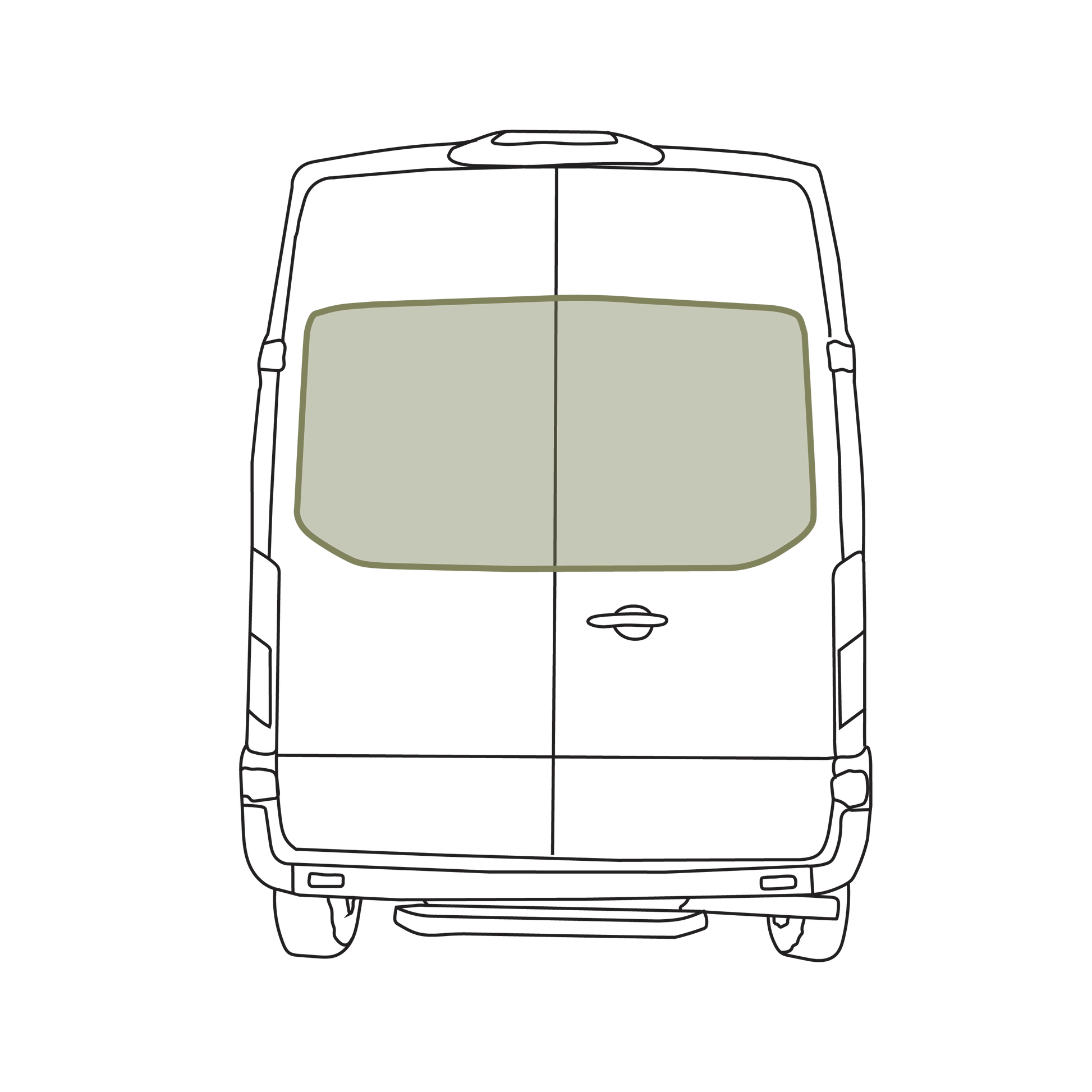 Ford Transit Stealth Rear Door Window Covers (Pair) VanEssential