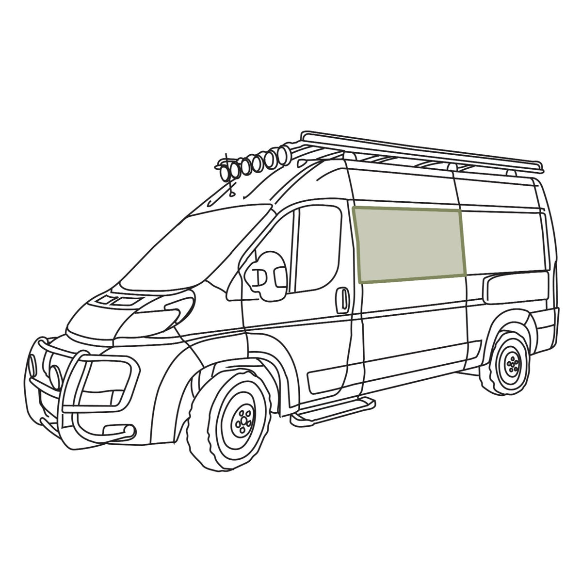 Ram Promaster Stealth Crew Window Cover VanEssential