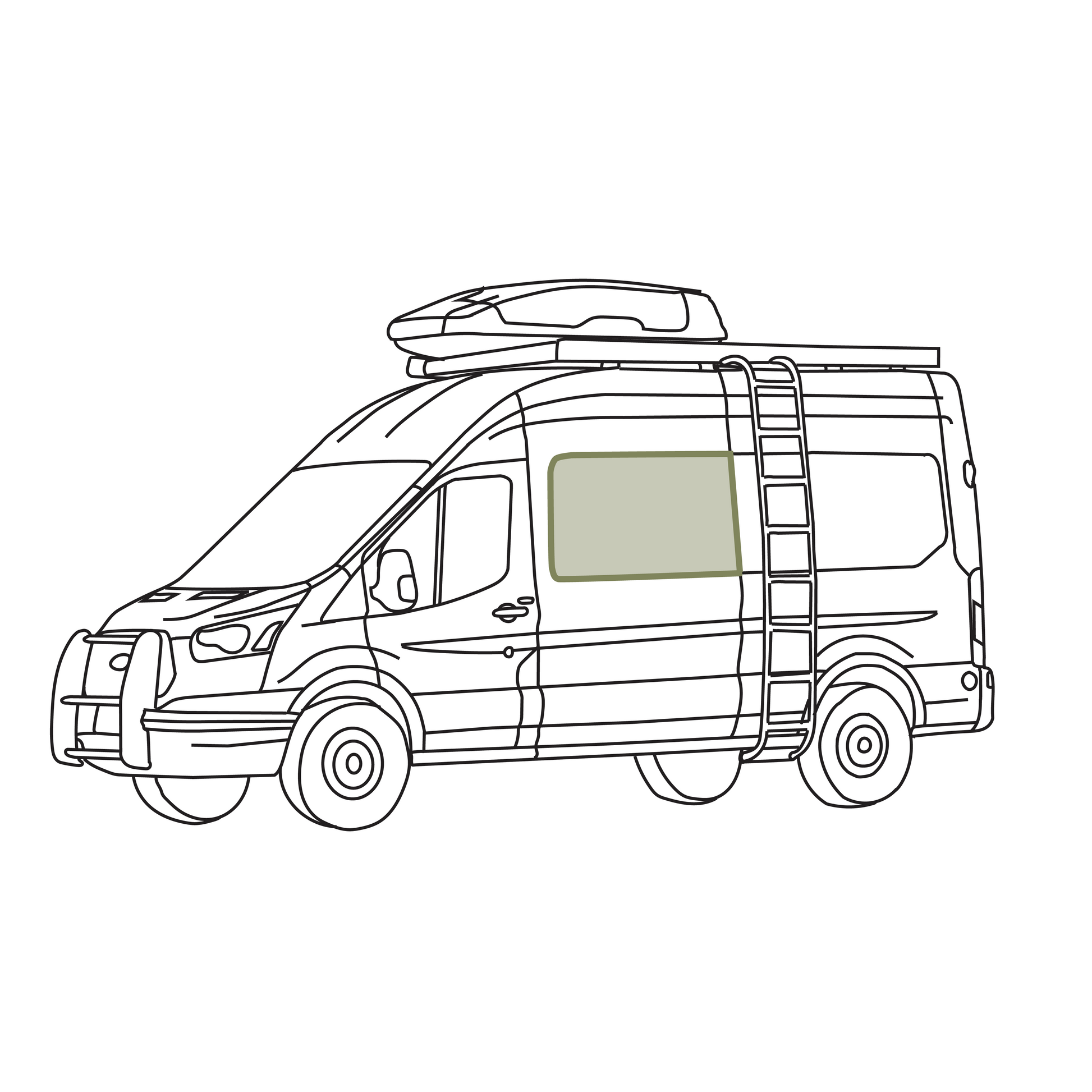 Ford Transit Stealth Crew Window Cover VanEssential