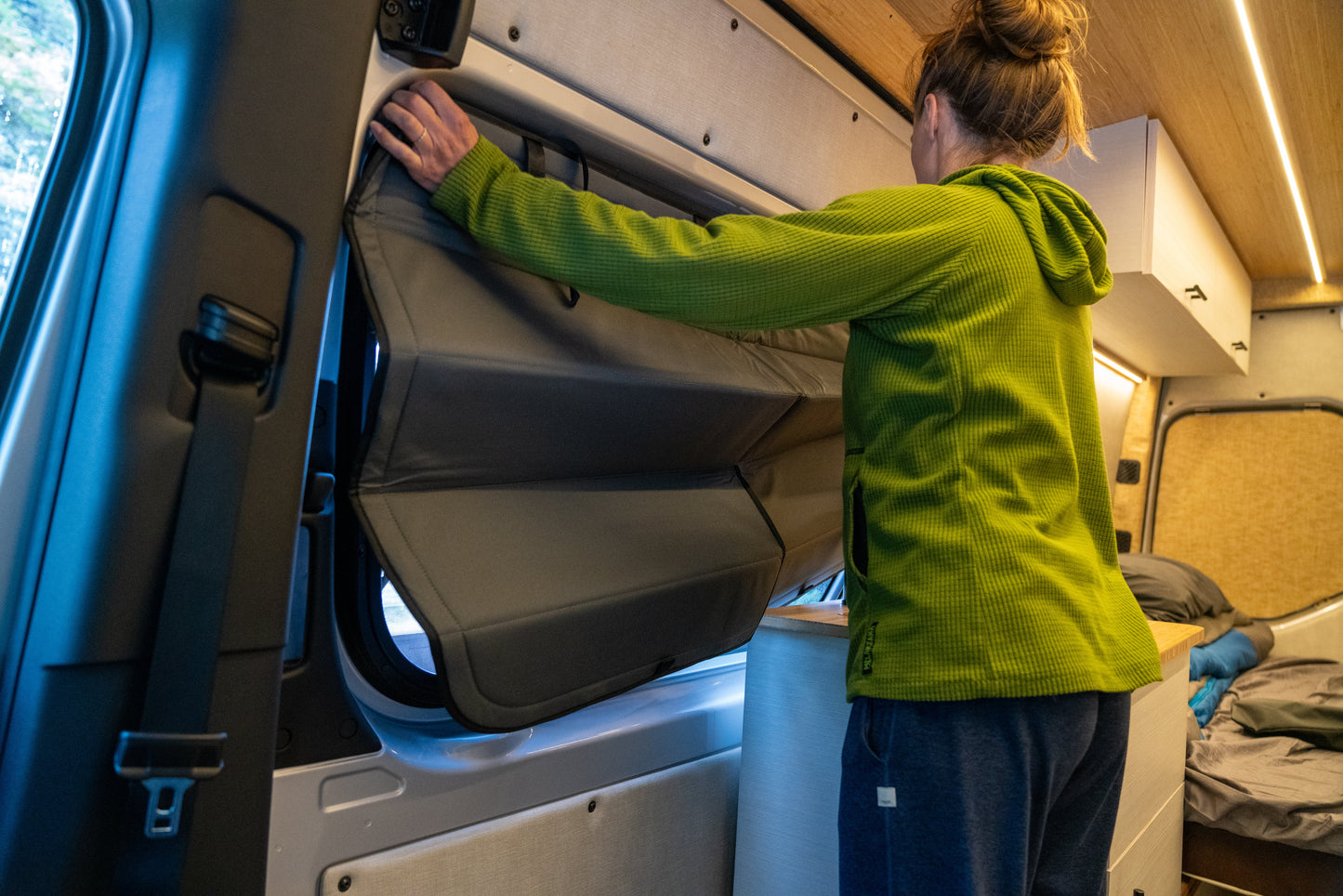 Mercedes Sprinter Stealth Sliding Door Window Cover VanEssential