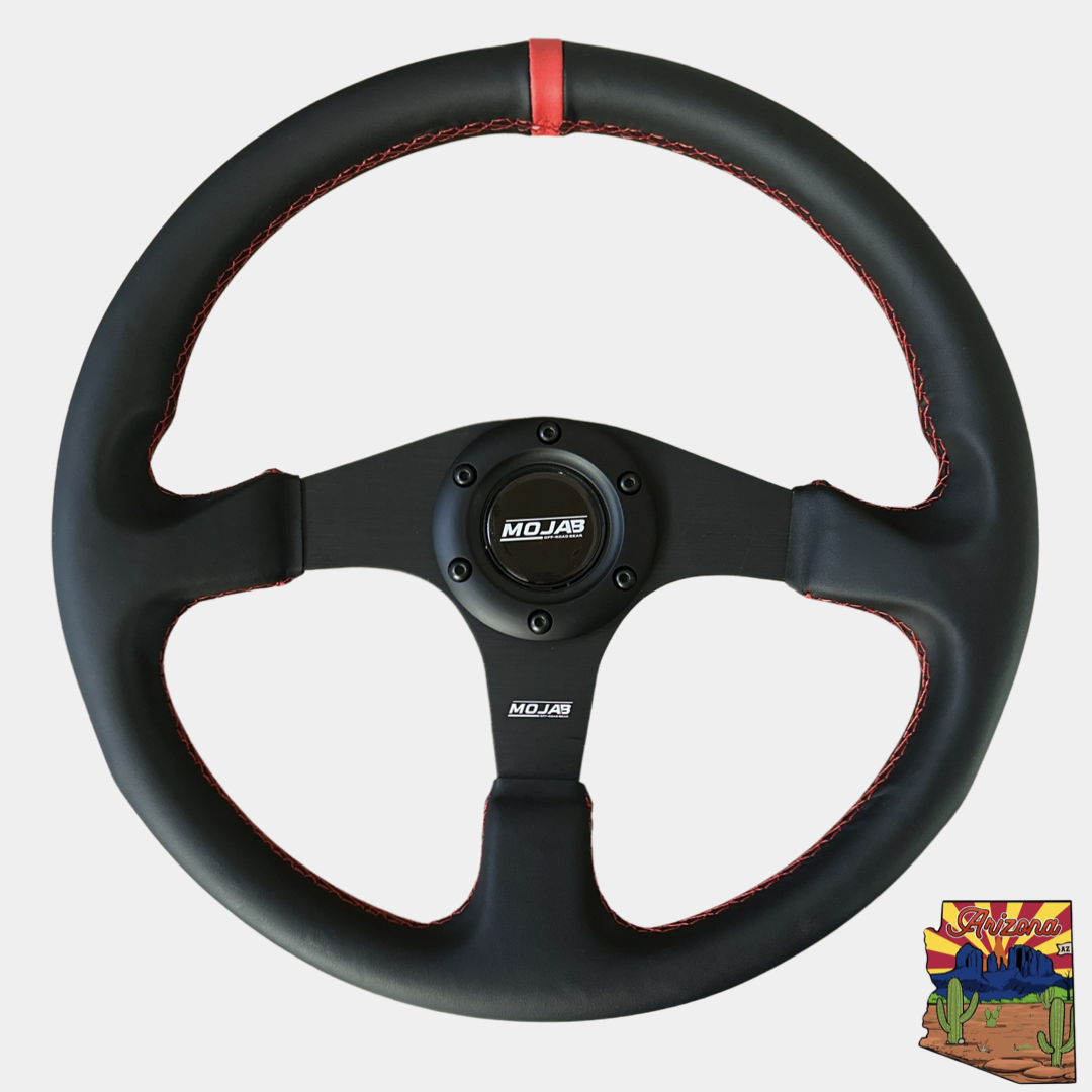 13.5'' MOJAB Flat Steering Wheel Leather or Suede MOJAB OFFROAD