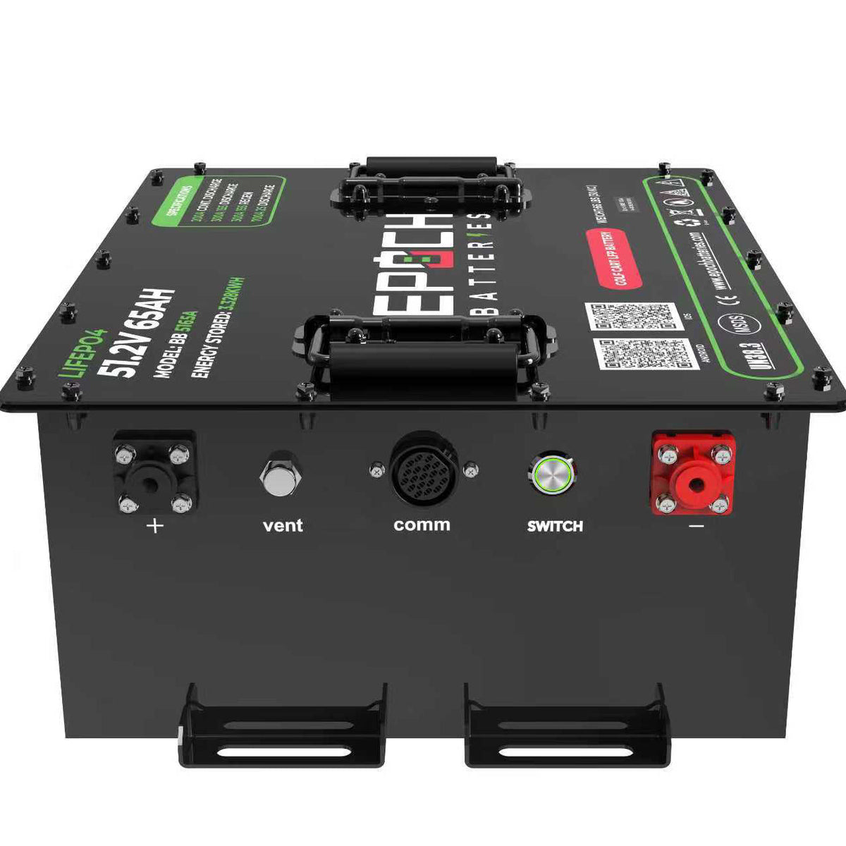 48V 65Ah Golf Cart Battery Complete Kit - Lithium (LiFePO4) Epoch Batteries
