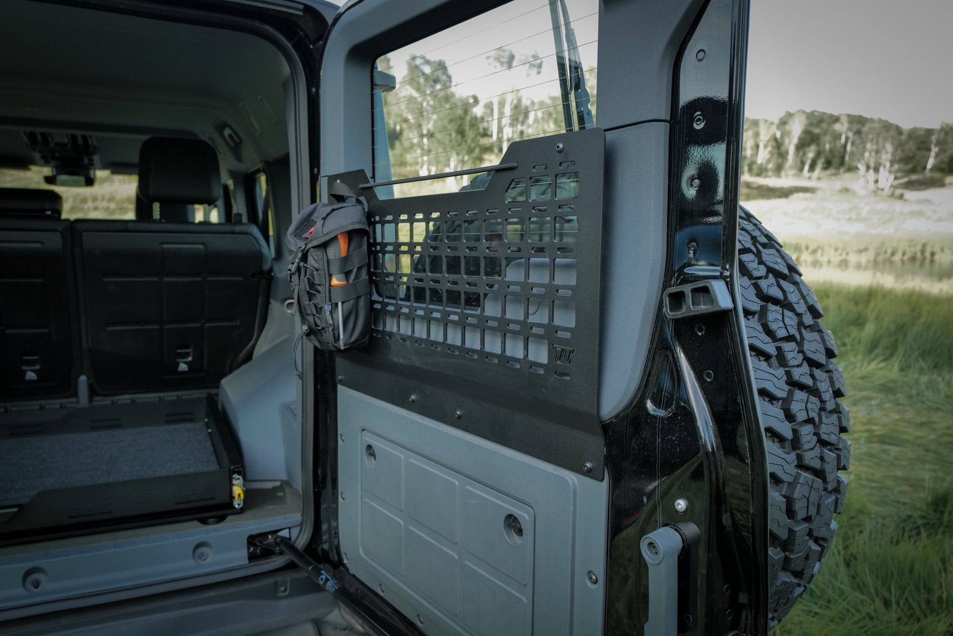 INEOS Grenadier Rear Door MOLLE Panel + Storage Cubby | Passenger Side Canyon Adventure Vans