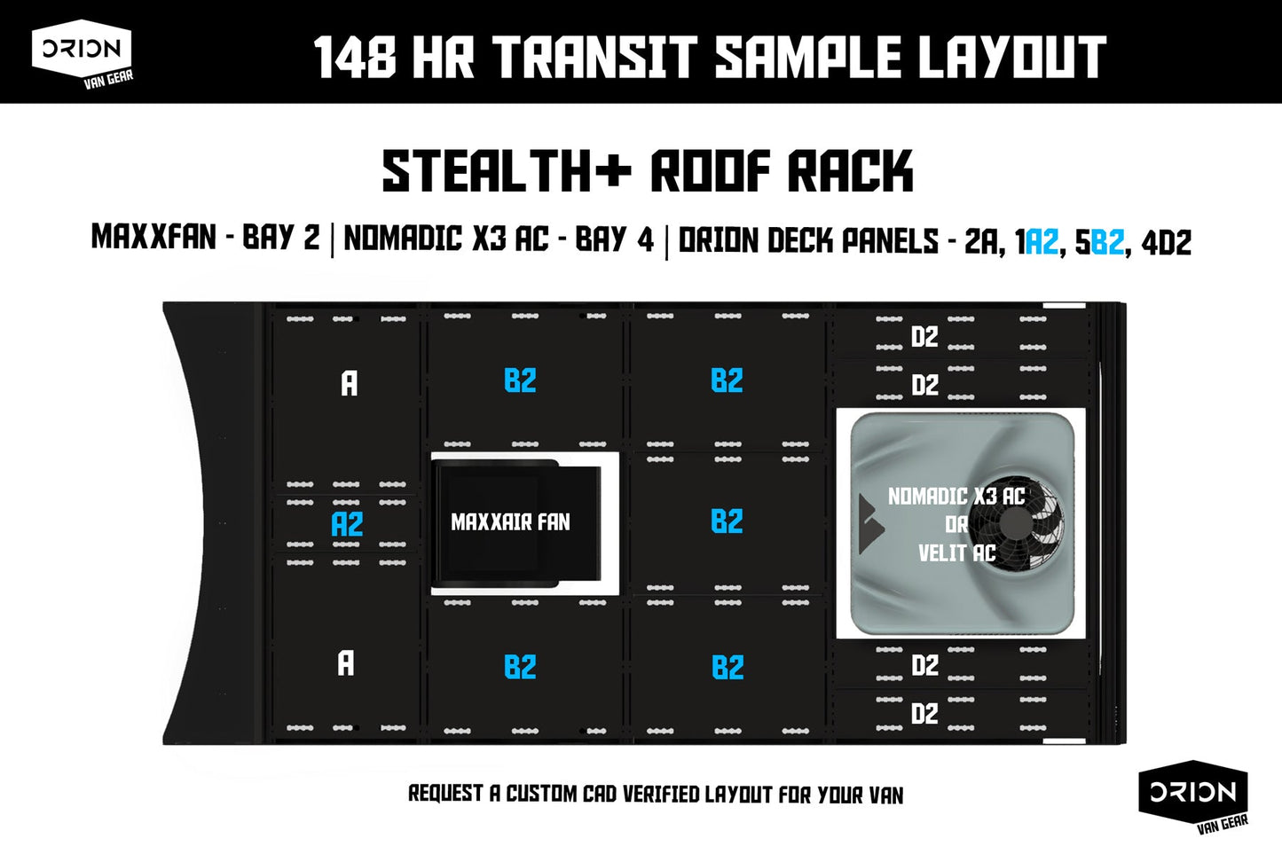 Ford Transit Roof Deck Panels 2.0 – Flush Hardware Orion Van Gear